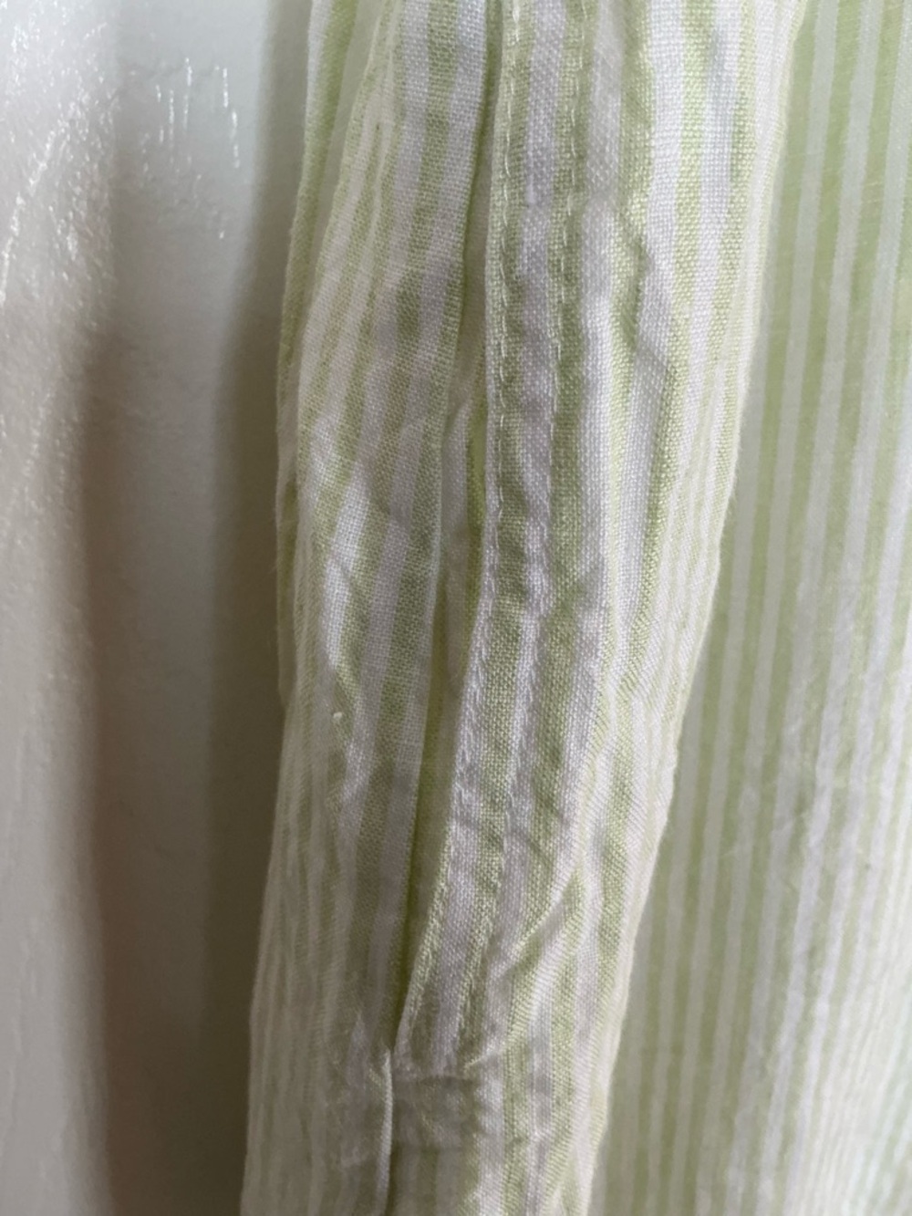 Tommy Bahama Light Green & White Striped V-Neck Dress With Pockets - Picture 9 of 9